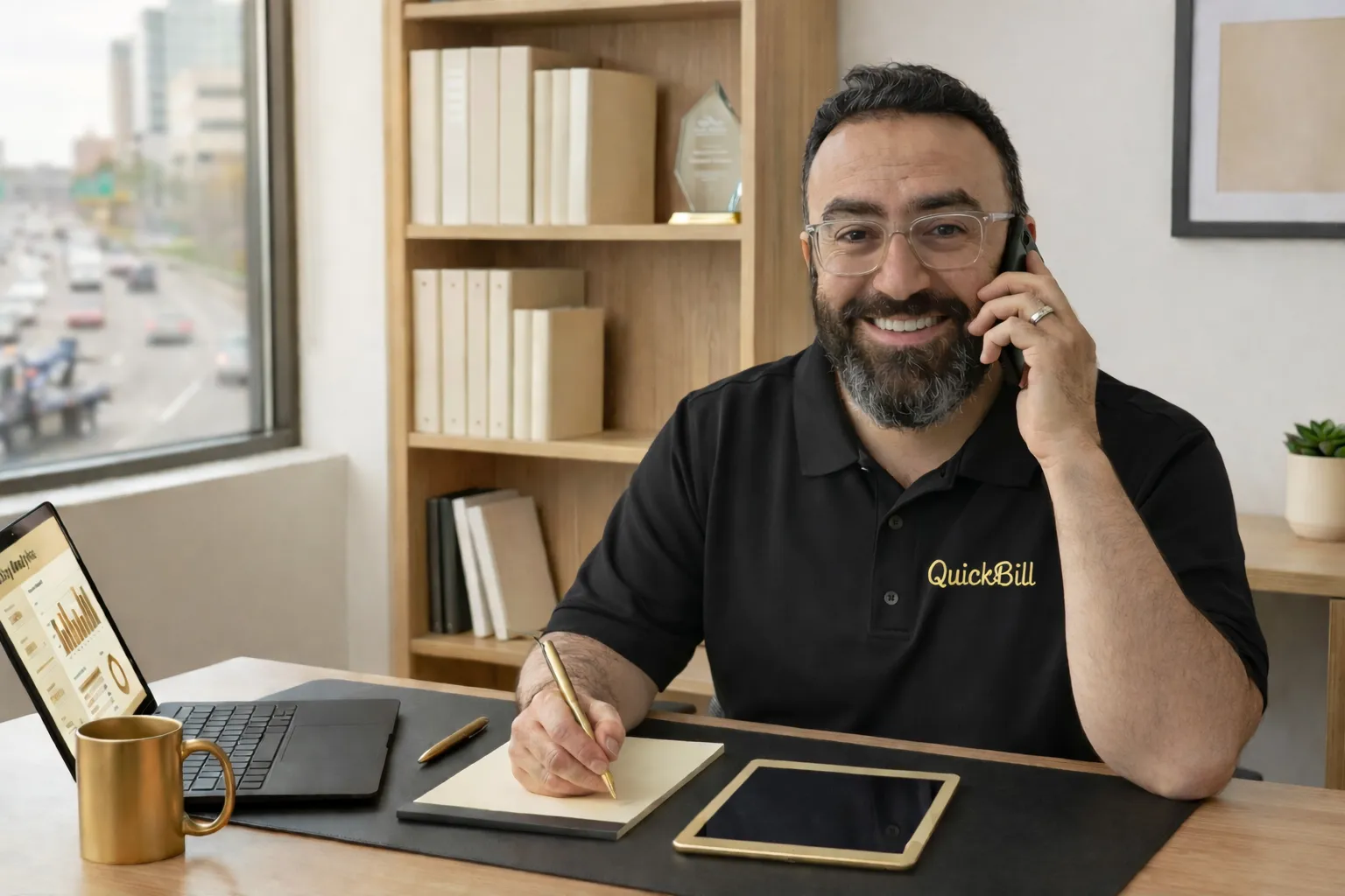 QuickBill representative ready to help your towing business